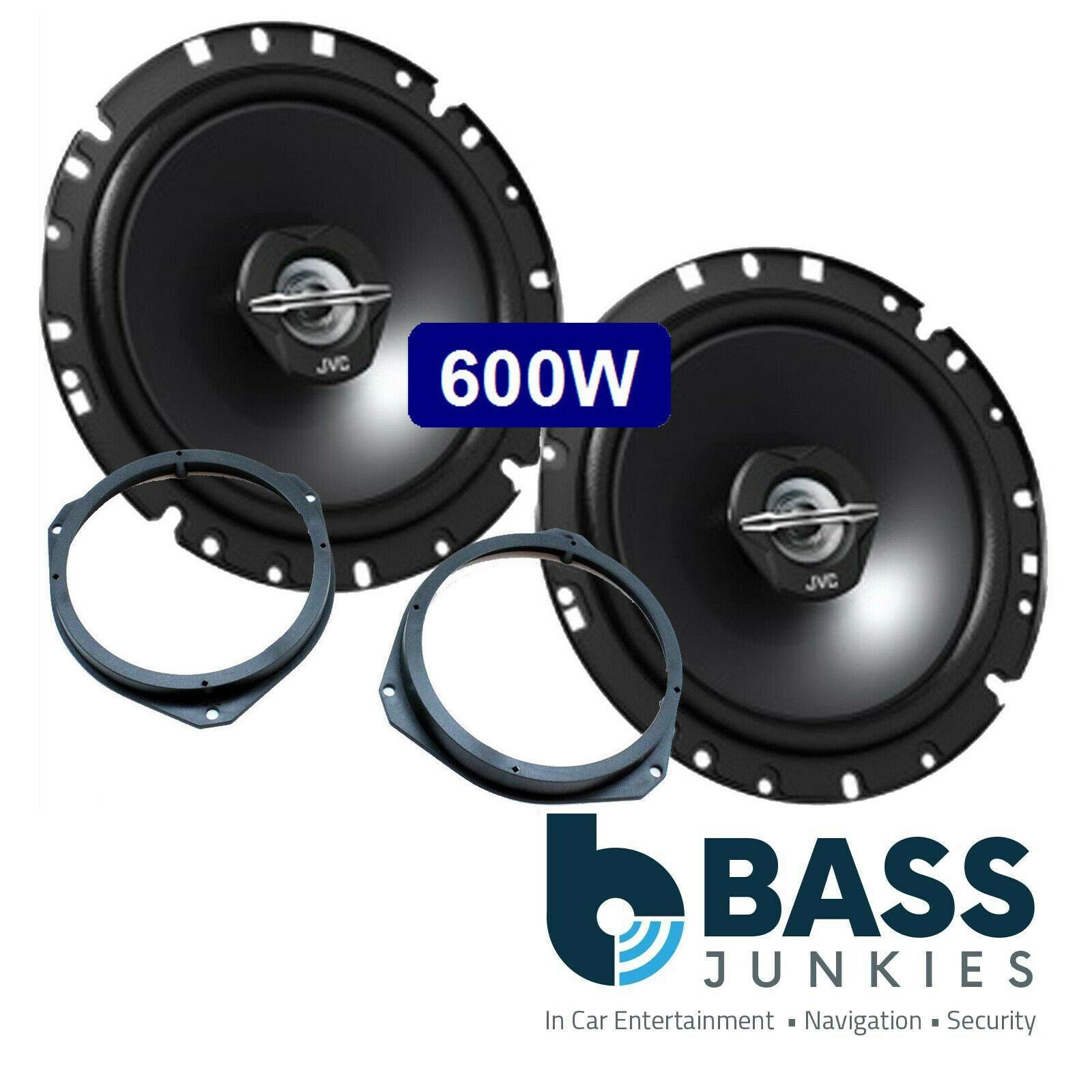 Alfa Romeo Mito 2008 Onward JVC 6.5" 17cm 600 Watt 2 Way Front Door Car Speakers