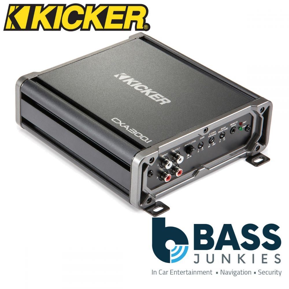 Kicker 44VCWC124 - CompC 12" 600 Watts 4 Ohm Ported Car Subwoofer Enclosure & Kicker CXA300.1 300 Watts Monoblock Class D Car Amplifier