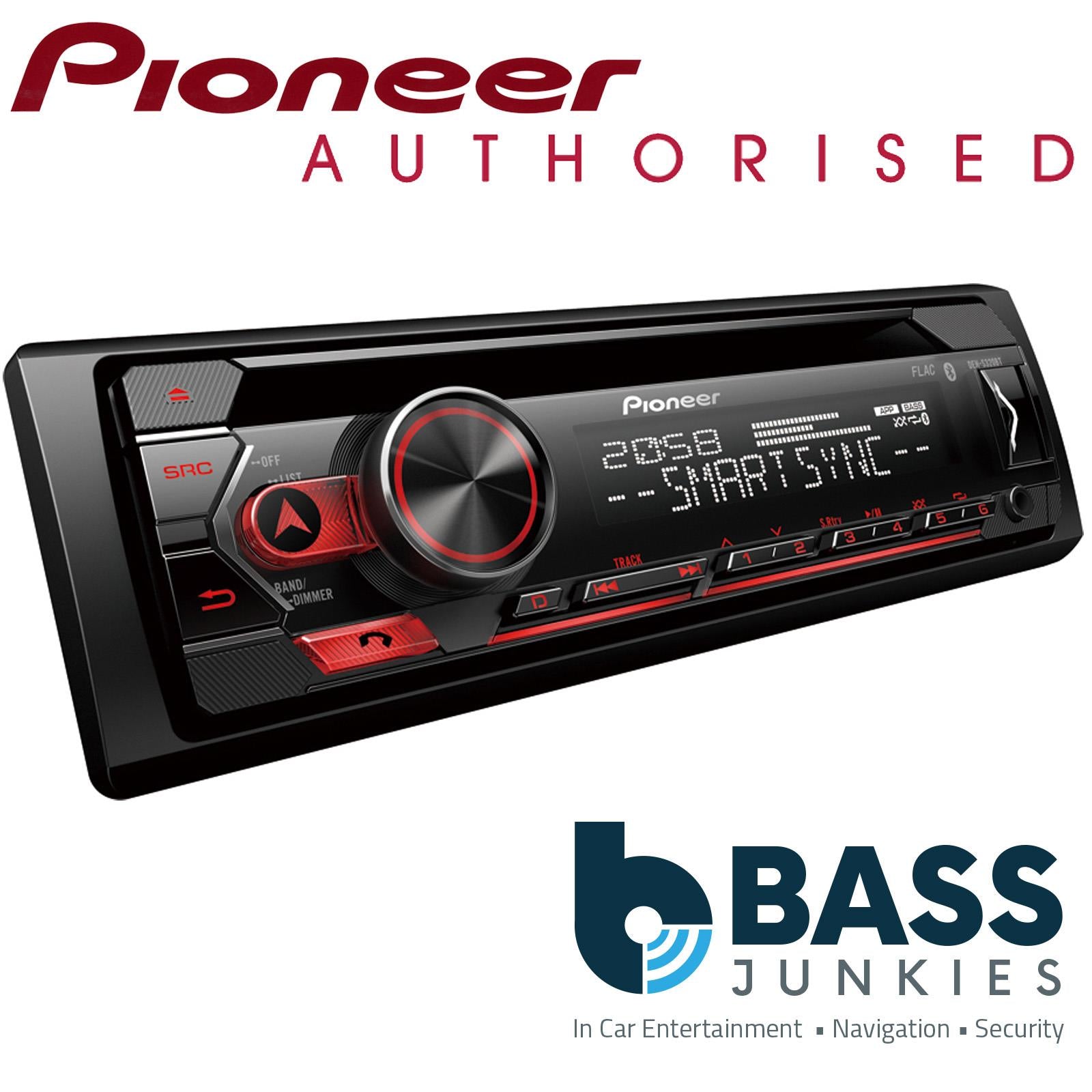 Pioneer DEH-S320BT Bluetooth USB Aux iPhone Android Spotify Single-Din Car Stereo