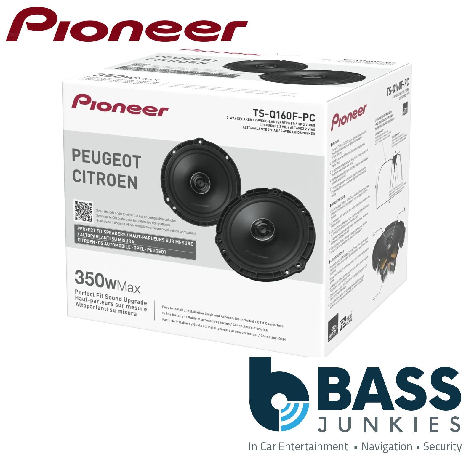 Pioneer TS-Q160F-PC - 700 Watts Car Speakers For Peugeot Fiat Citroen & Vauxhall
