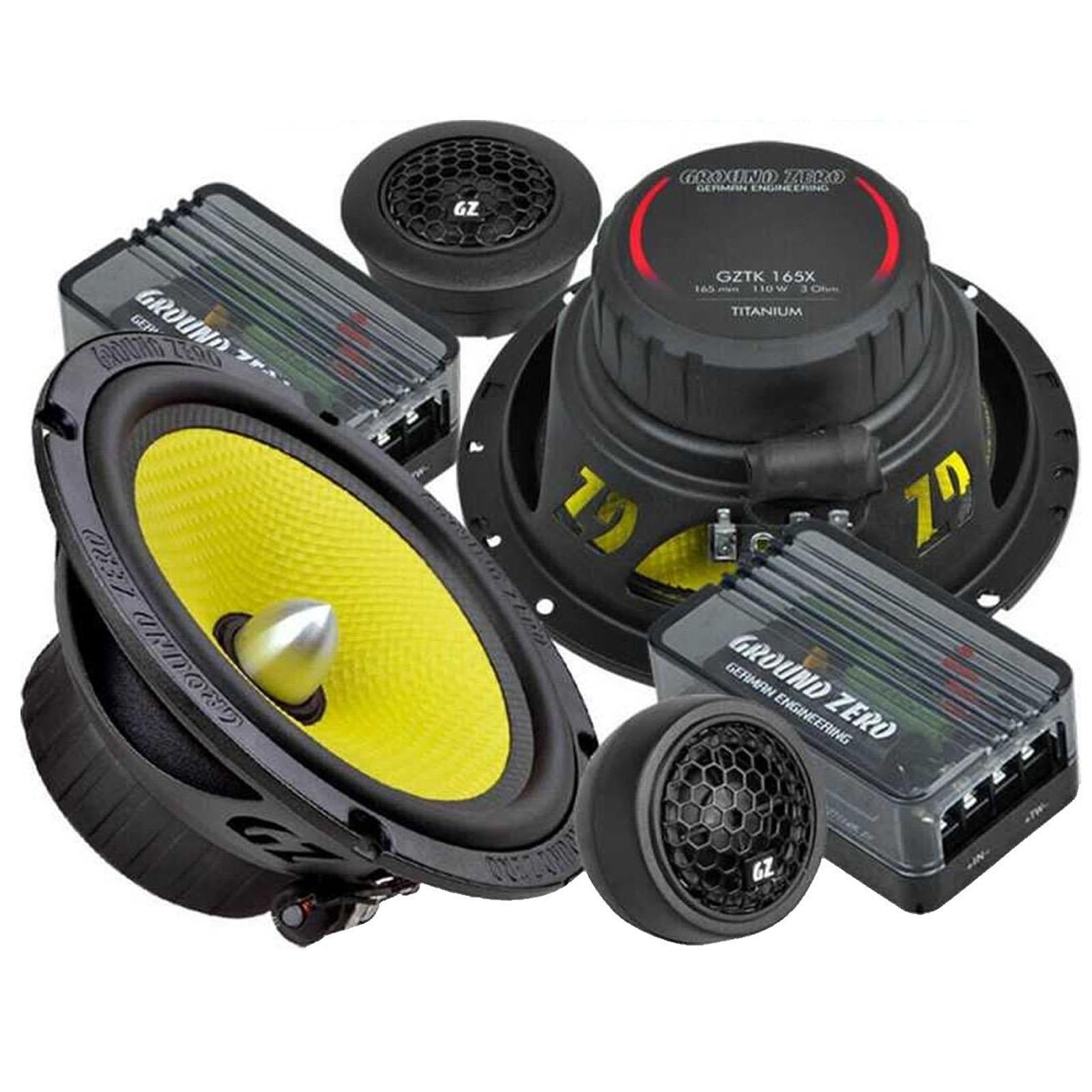 Ground Zero GZTC 165.2X - 300 Watts 6.5″ 2-way Component Kit Car Speakers