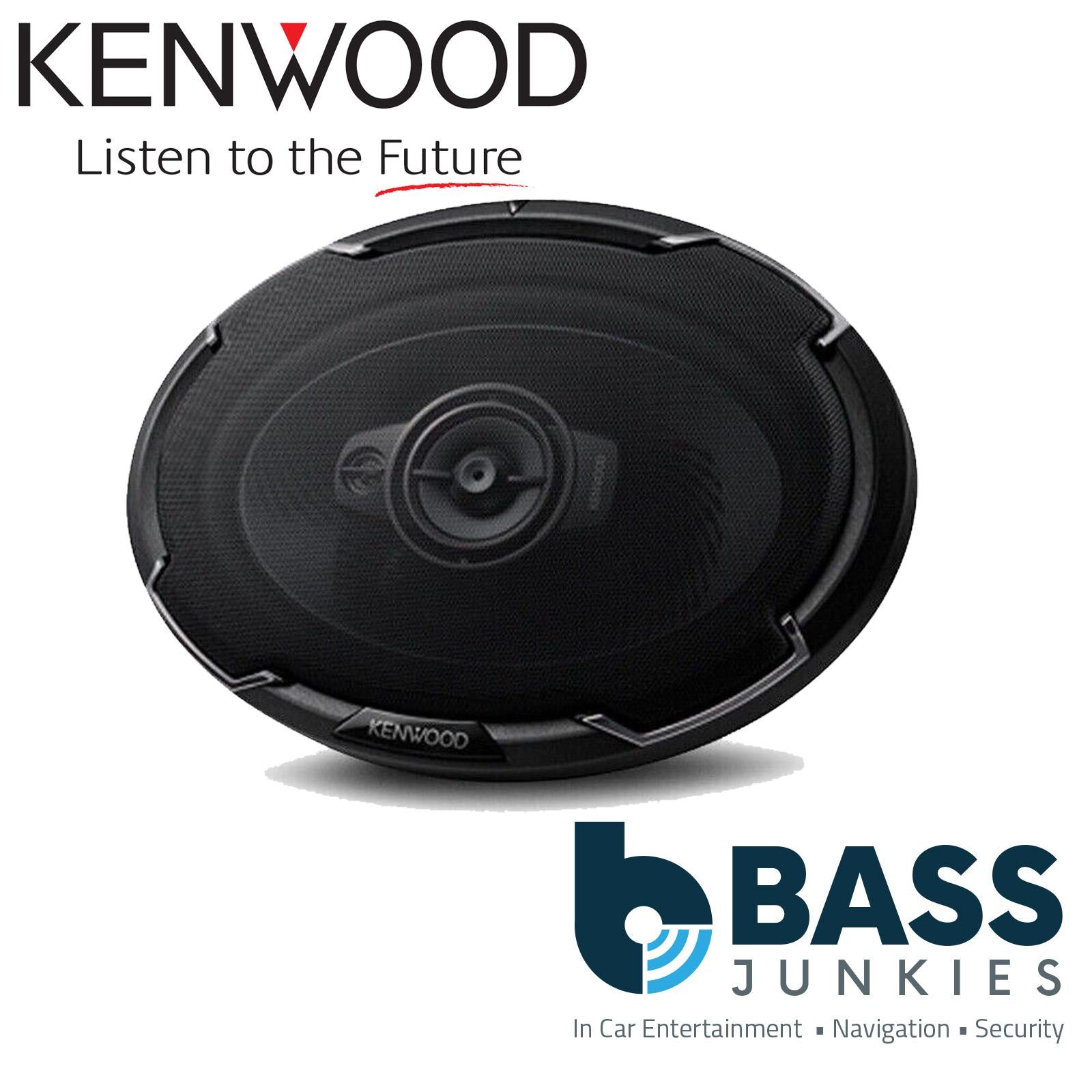 Kenwood KFC-PS6976 6x9"1100 Watts 3-Way Coaxial Speakers + Grey 6x9'' Boxes + 8m 16AWG Speaker Cable