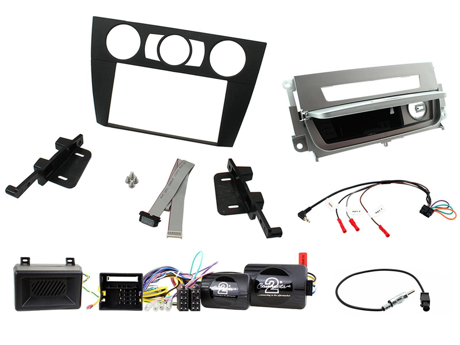 Connects2 CTKBM15 BMW 3 Series E90/ E91/E92/E93 Car Stereo Double Din Fascia & SWC Kit