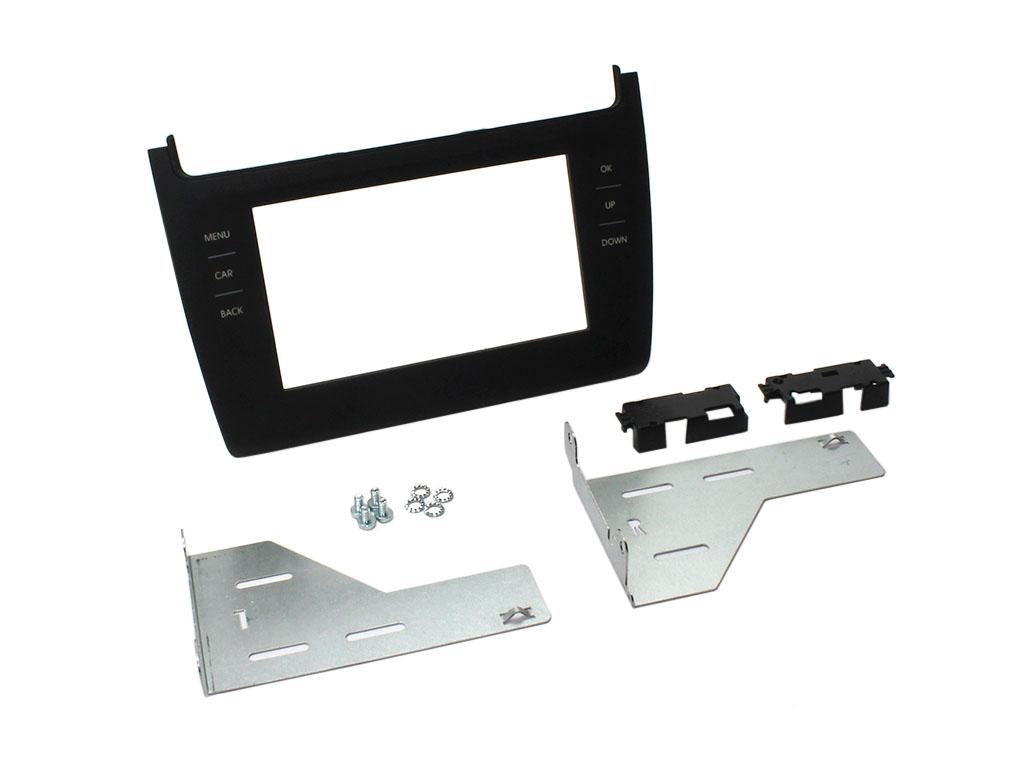 Grundig 6.8" Apple Android Double Din Stereo Fitting Kit + Steering Wheel Stalk Controls to fit VW Polo 2012-17