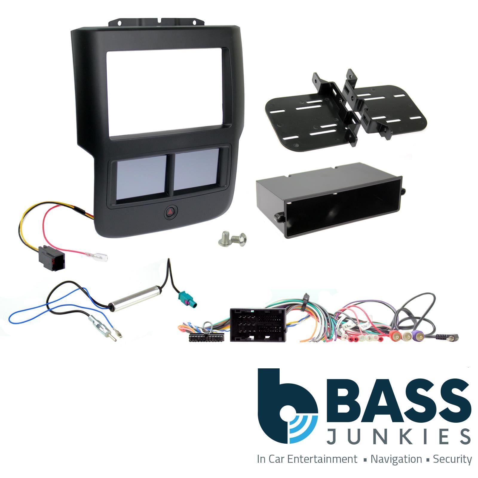 Connects2 Double Din Stereo fitting kit for Dodge Ram 2013-2021 Vehicle Specific Stereo Screen Steering Controls Fitting Kit