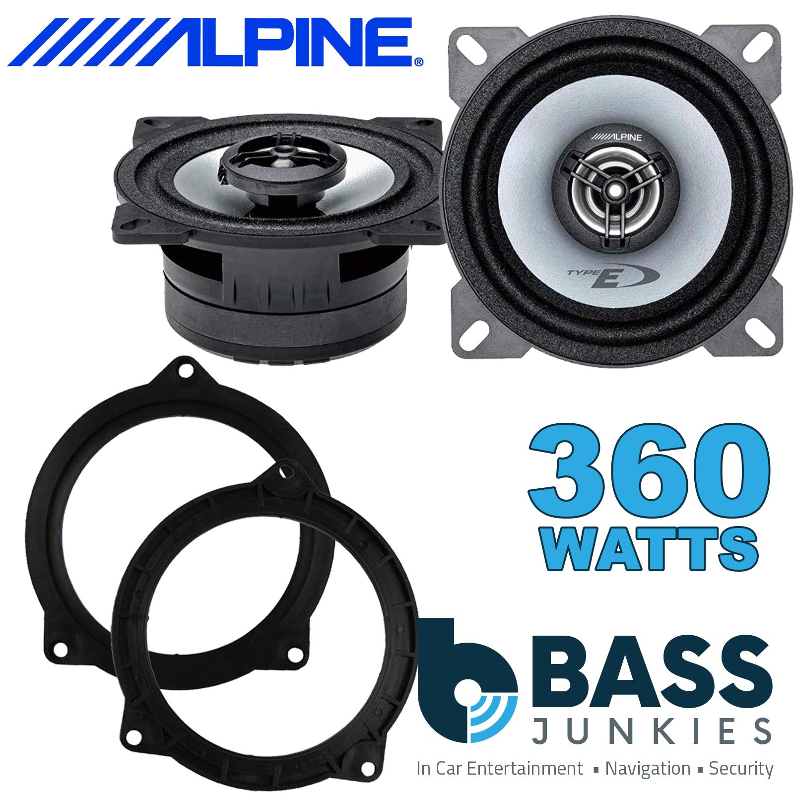 Alpine SXE-1025S 100mm/10cm/4" 2-Way Coaxial Car speakers (Per Pair Max 360|50 watts RMS) Fits BMW 5-Series 2011-17