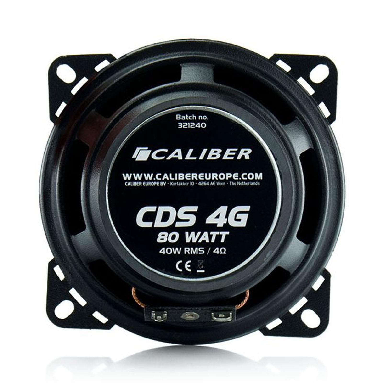 Caliber CDS4G - 4" 160 Watts 2-Way Coaxial Car Speakers with Grilles