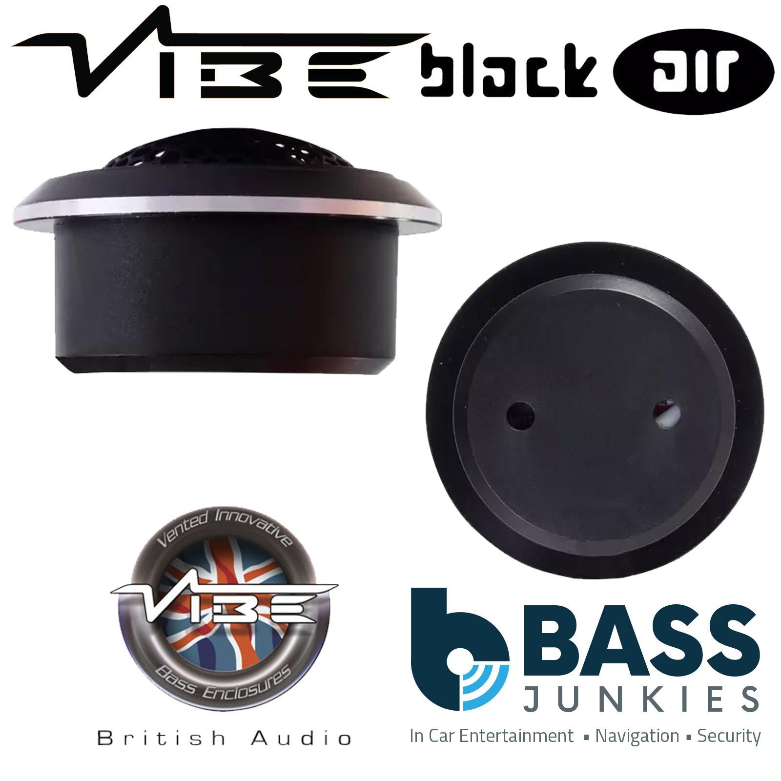 VIBE BA1TW-V4 360 Watts a Pair Blackair 2.1" (54mm) Premium Series Car Tweeters