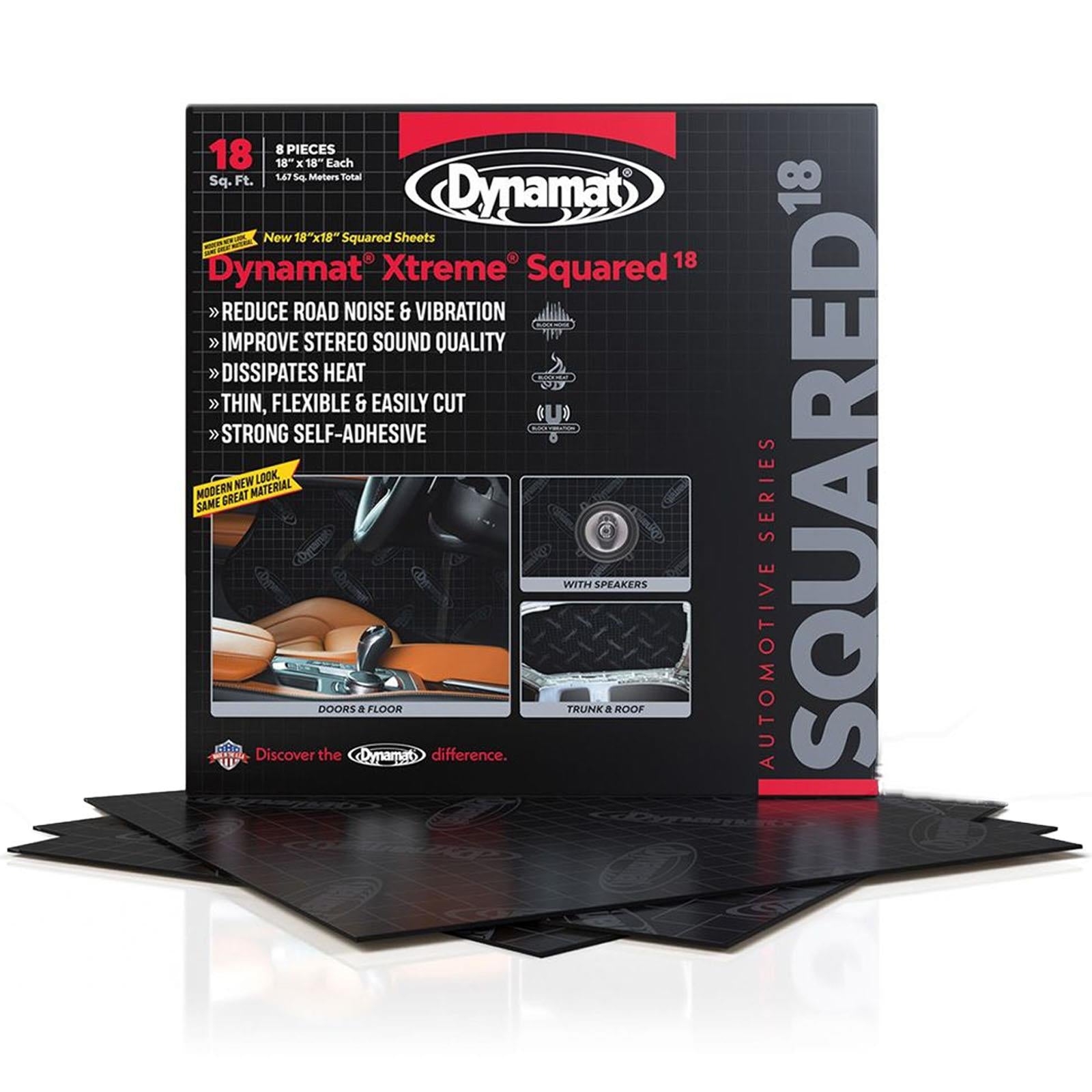 Dynamat Xtreme Squared Sound Deadening Sheets 1.67m² (18 sq.ft) - 8 Pack