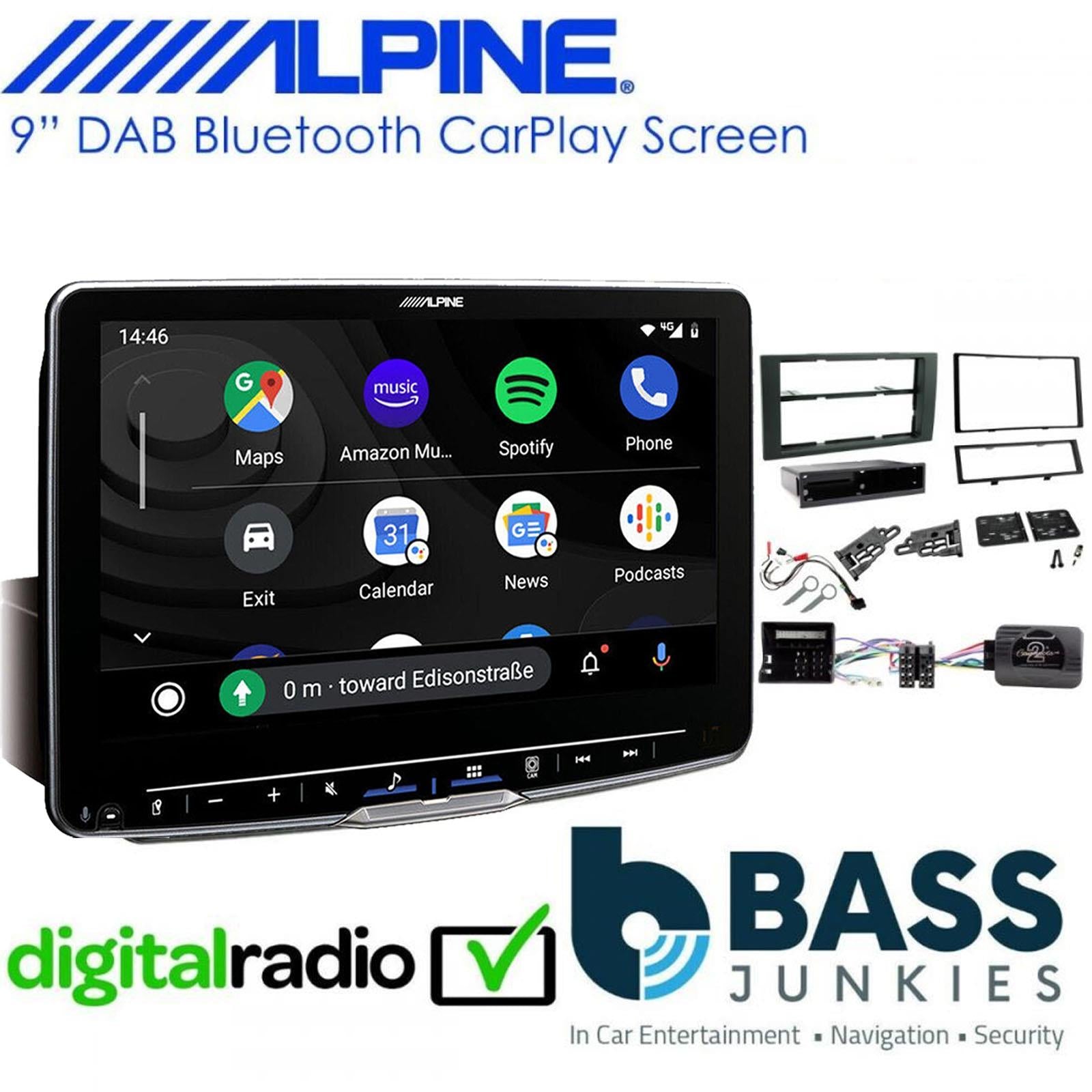 Alpine Halo9 - Ford Transit 2006 Onwards - 9” Touchscreen DAB Bluetooth CarPlay Android Spotify Waze HDMI Car Stereo & Fascia Fitting Kit
