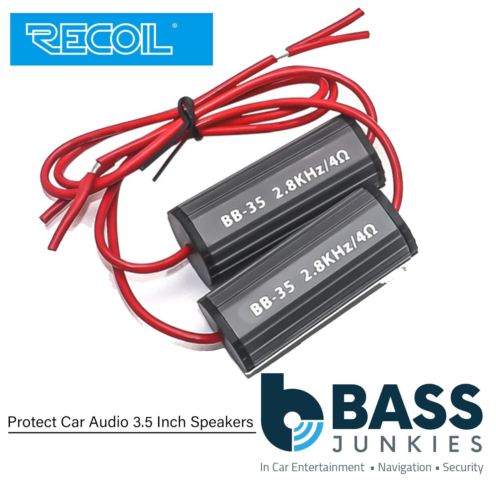 RECOIL BB-35 - 0-2.8kHz Bass Blockers to Protect 3.5 Inch 4 Ohms Car Speakers