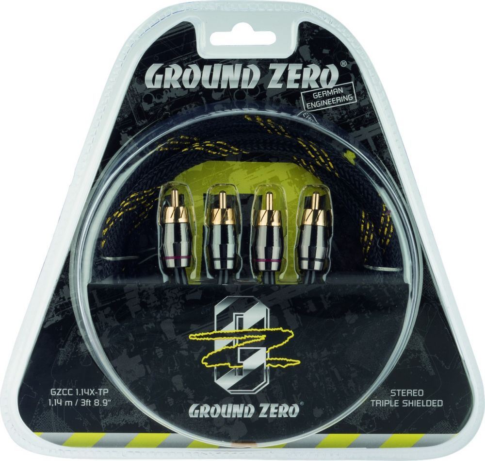 Ground Zero GZCC 1.14X-TP - 1.14m Pi-Sized RCA / cinch cable