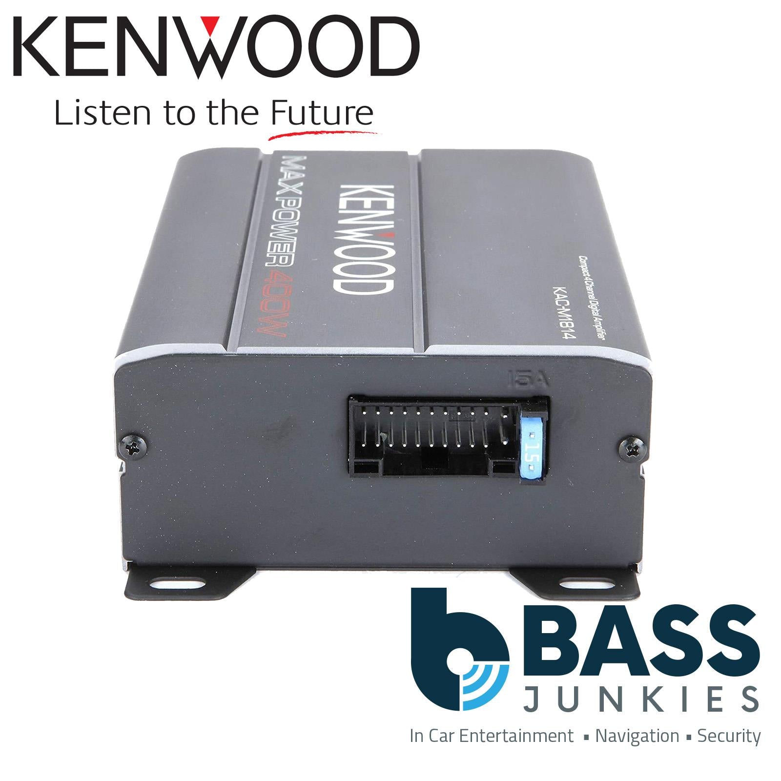 Kenwood KAC-M1814 - 400 Watts Compact 4CH Digital Bike Marine Car Amplifier