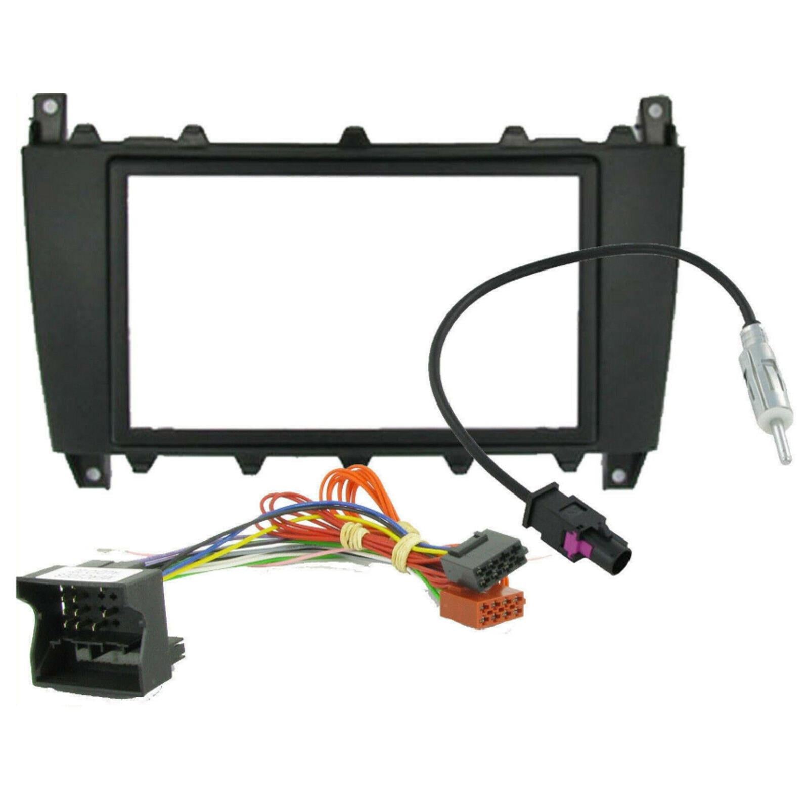 Mercedes Benz CLK W209 2004 - 2006 Car Stereo Fascia ISO & Cage Kit DFPK-23-03