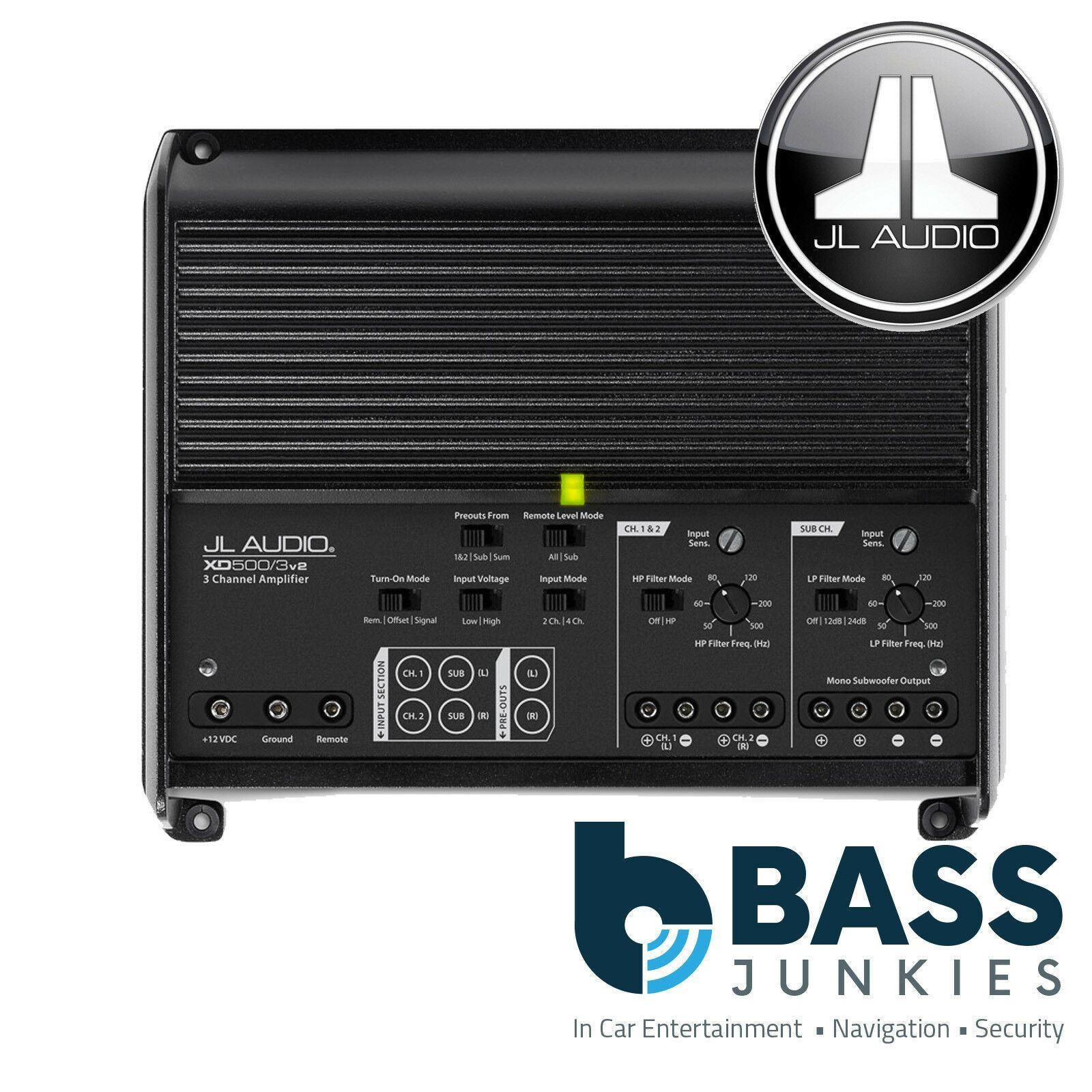 JL Audio XD500/3V2 - XDv2 500 Watts 3 Channel Class D Full Range Car Amp Amplifier