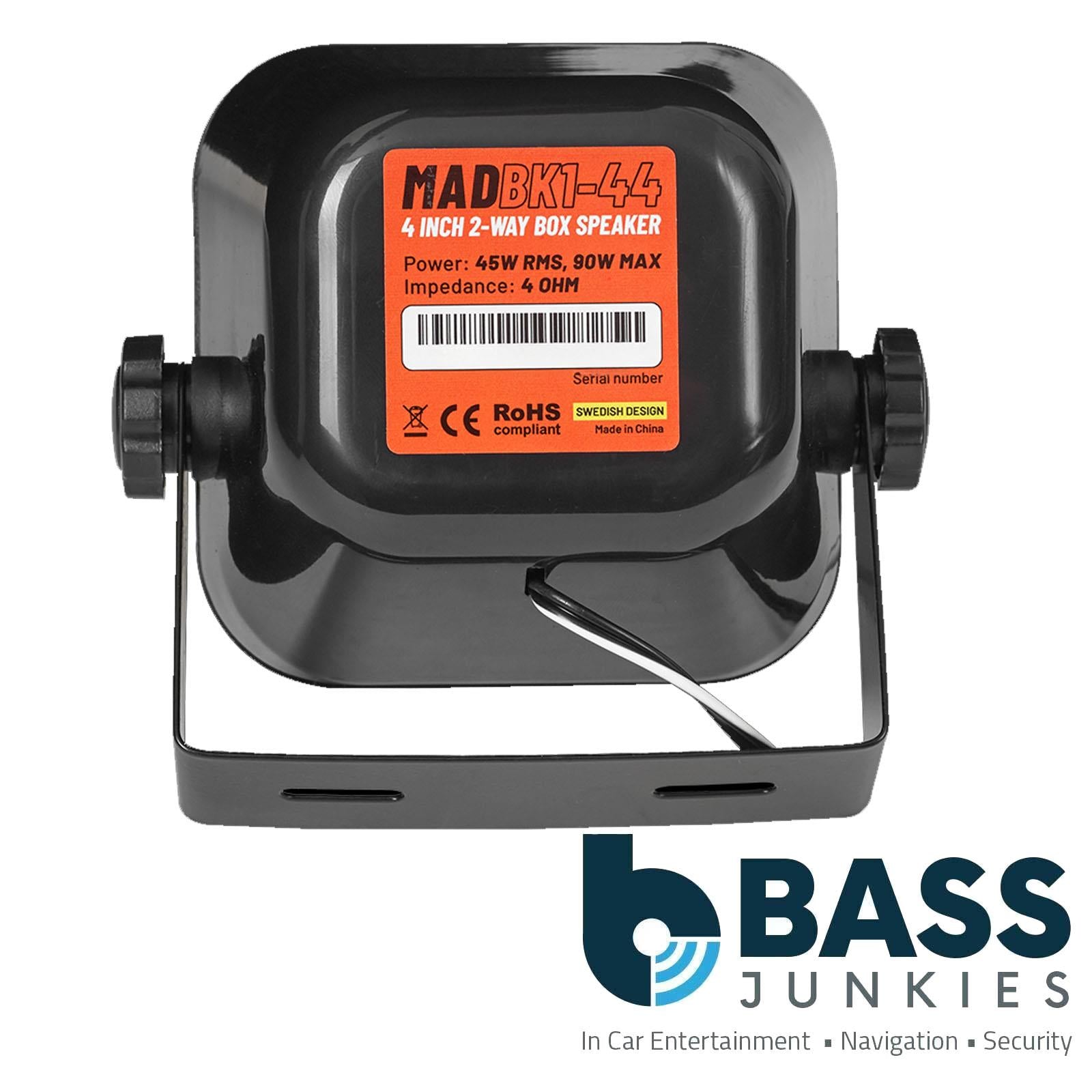 Gas MAD BK1-44 - 180 Watts 4 Inch 10.2cm 2-way box Speaker Set