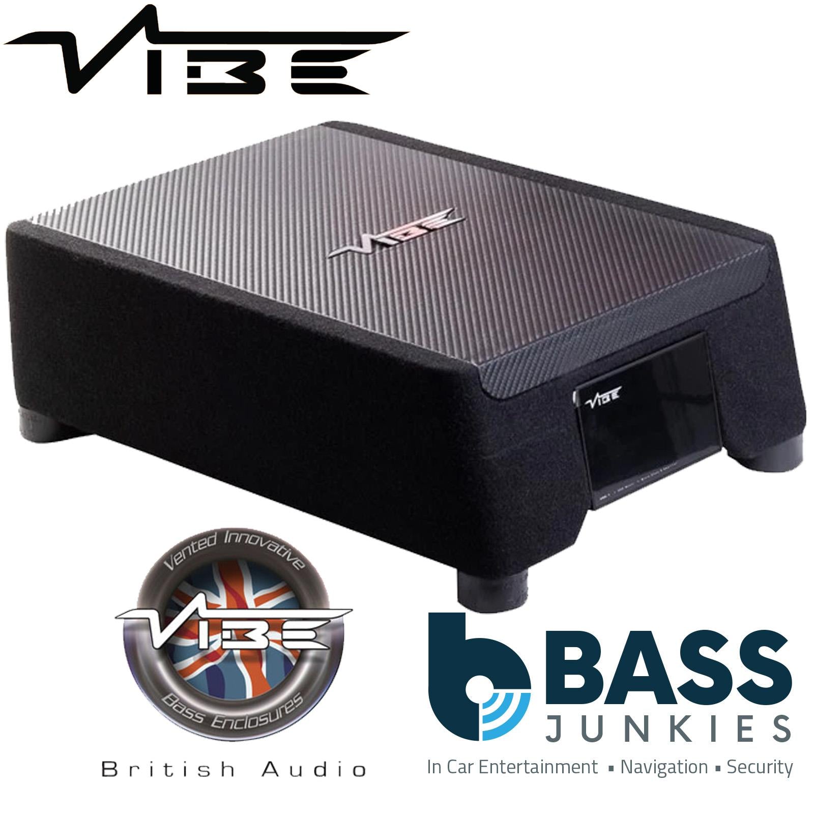 Vibe BA10ASQ-V4 - 900 Watts Black Air 10 inch SQ Active Down Firing Bass Enclosure