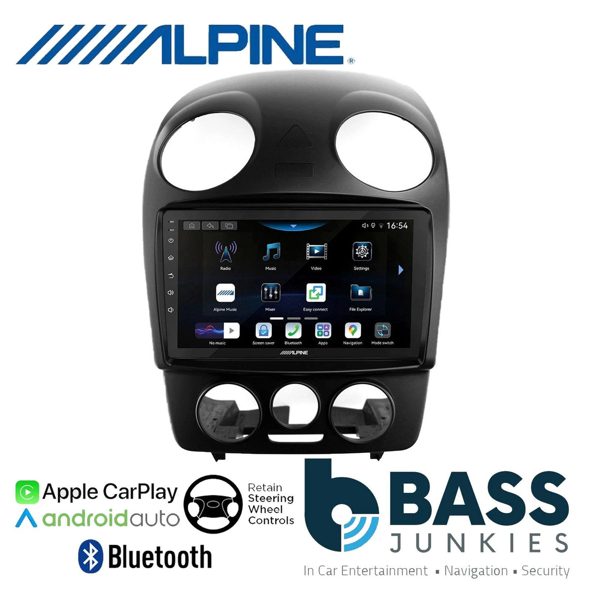 Alpine 9" CarPlay Android Car Stereo Fitting Kit For Volkswagen Beetle 04 - 10