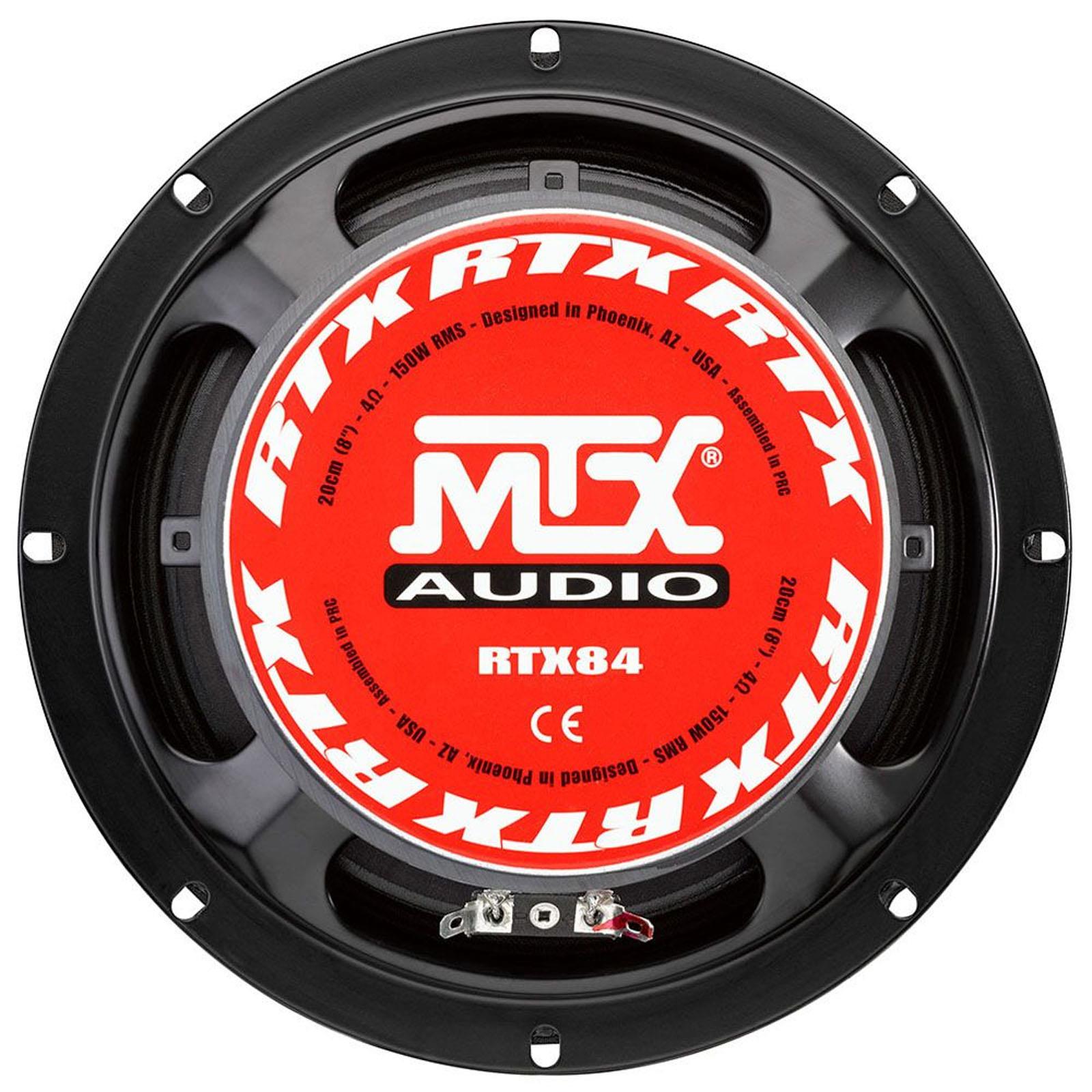 MTX RTX84 - 2x Road Thunder Extreme 8" 1200W Car Mid Bass Speakers 4 Ohm