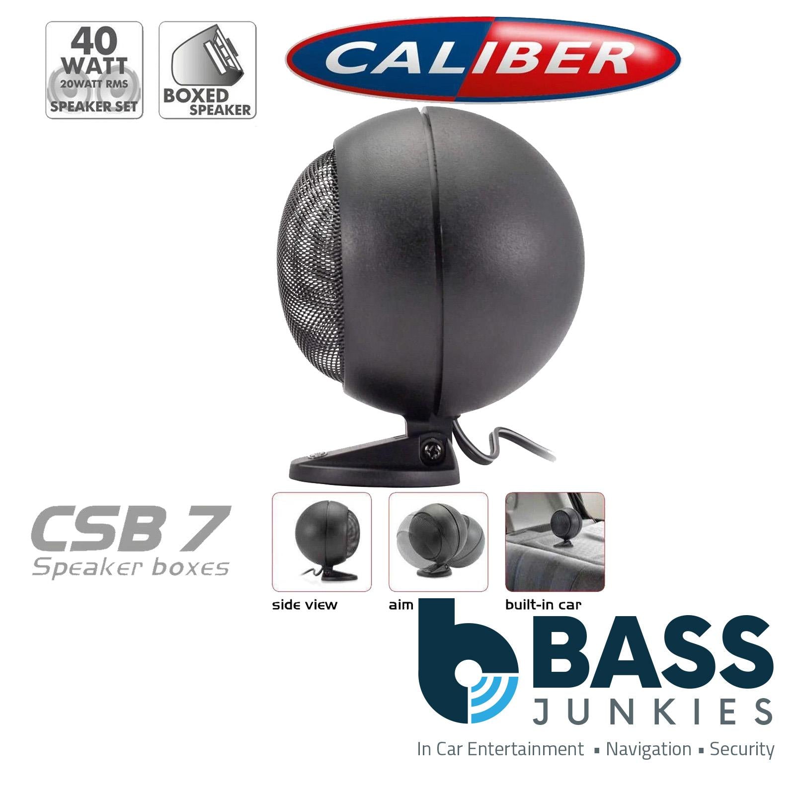 Caliber CSB7 - 40 Watts Car Motorhome Tractor Camper Van Boat Pod Sphere Box Speakers