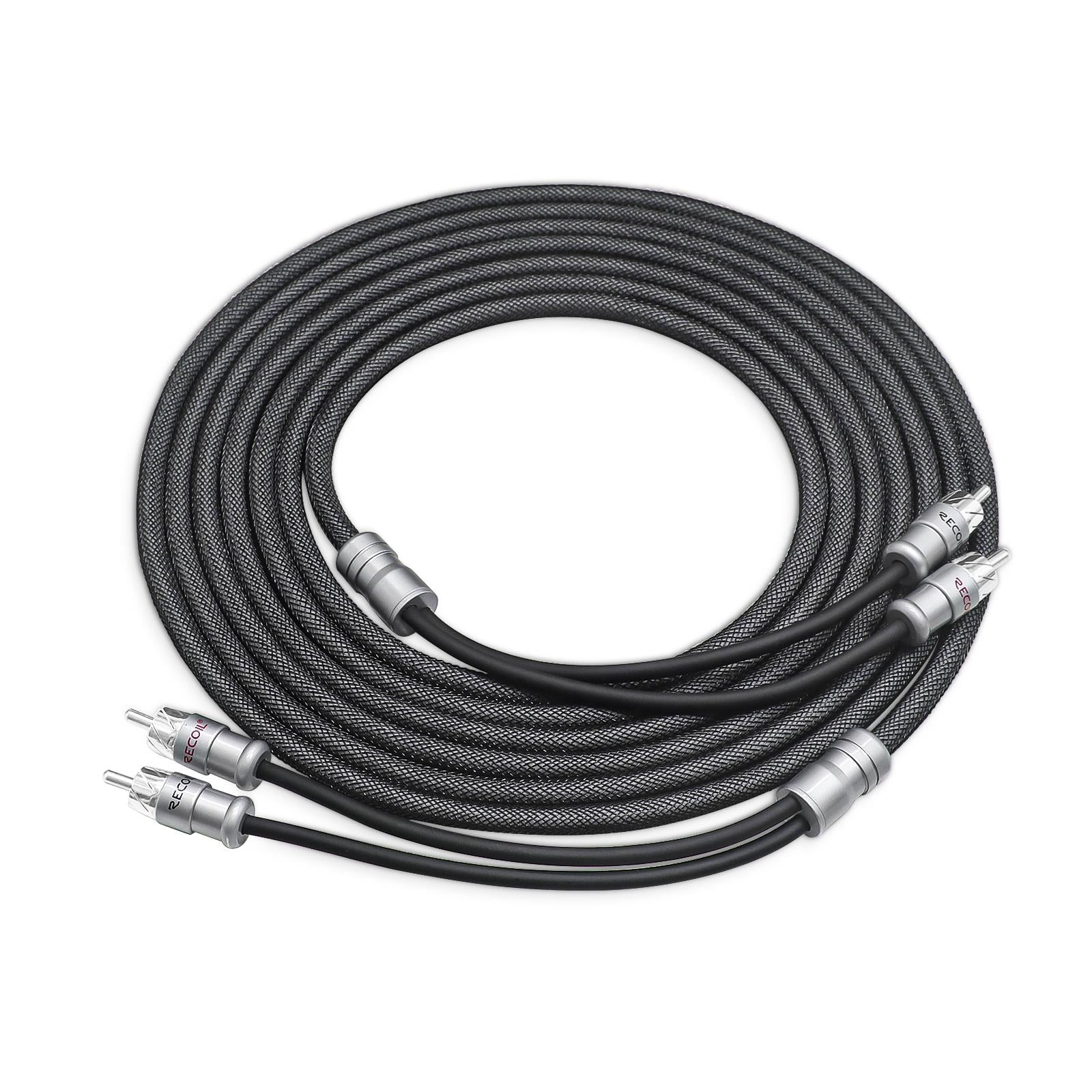 Recoil XI212 - 3 Metre Oxygen Free Copper 2-Channel Car Stereo RCA Phono Cable