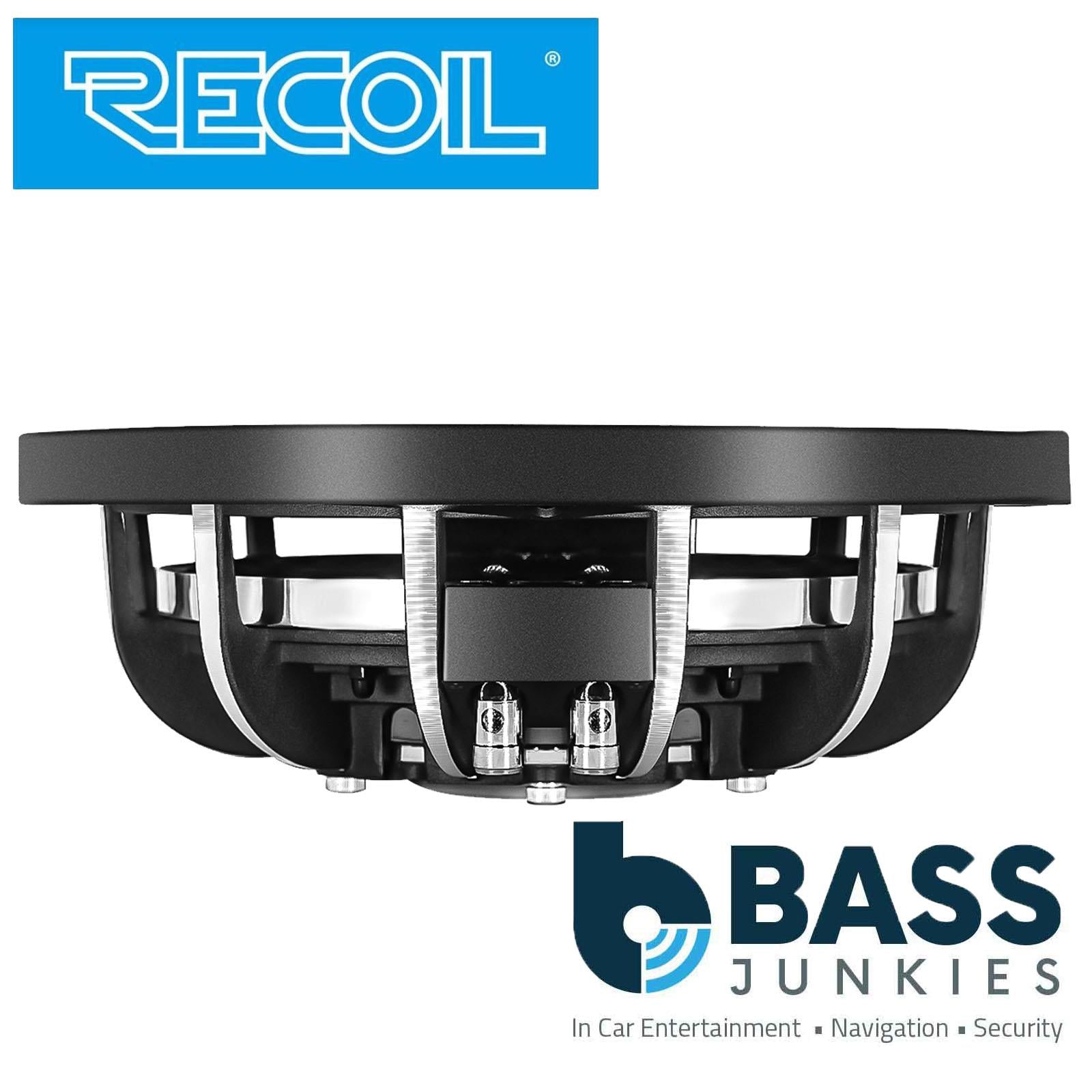 Recoil SXS10D2 - 600 Watts 10" Ultra Slim Shallow Dual 2 Ohm Car Sub Subwoofer