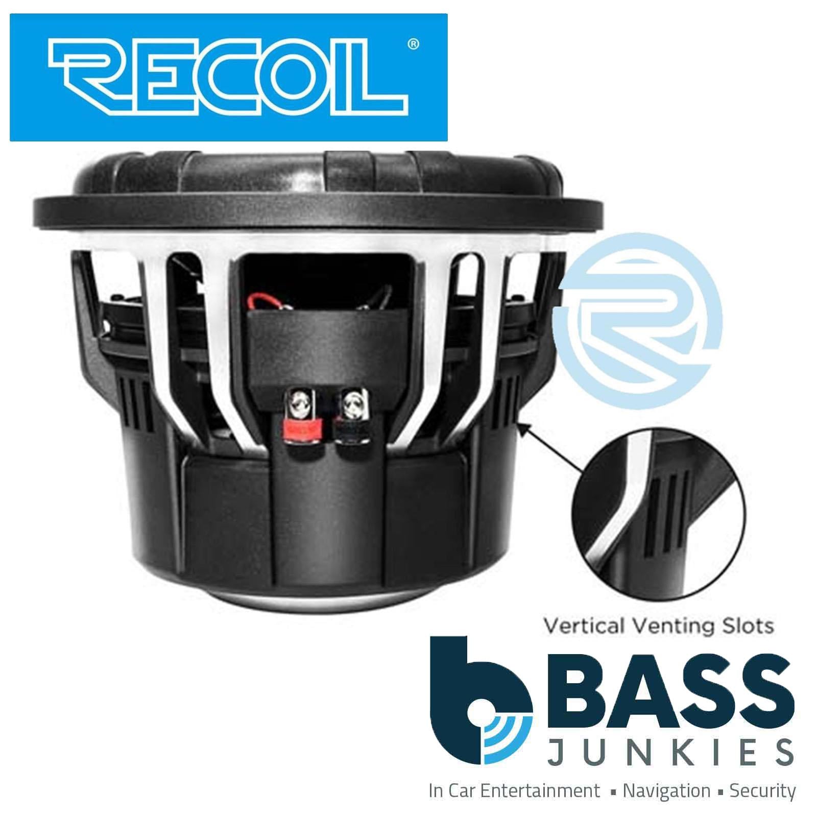 Recoil SW12D4 -   2000 Watts  Peak 12" Inch 30cm Dual 4-Ohm Car Sub Subwoofer
