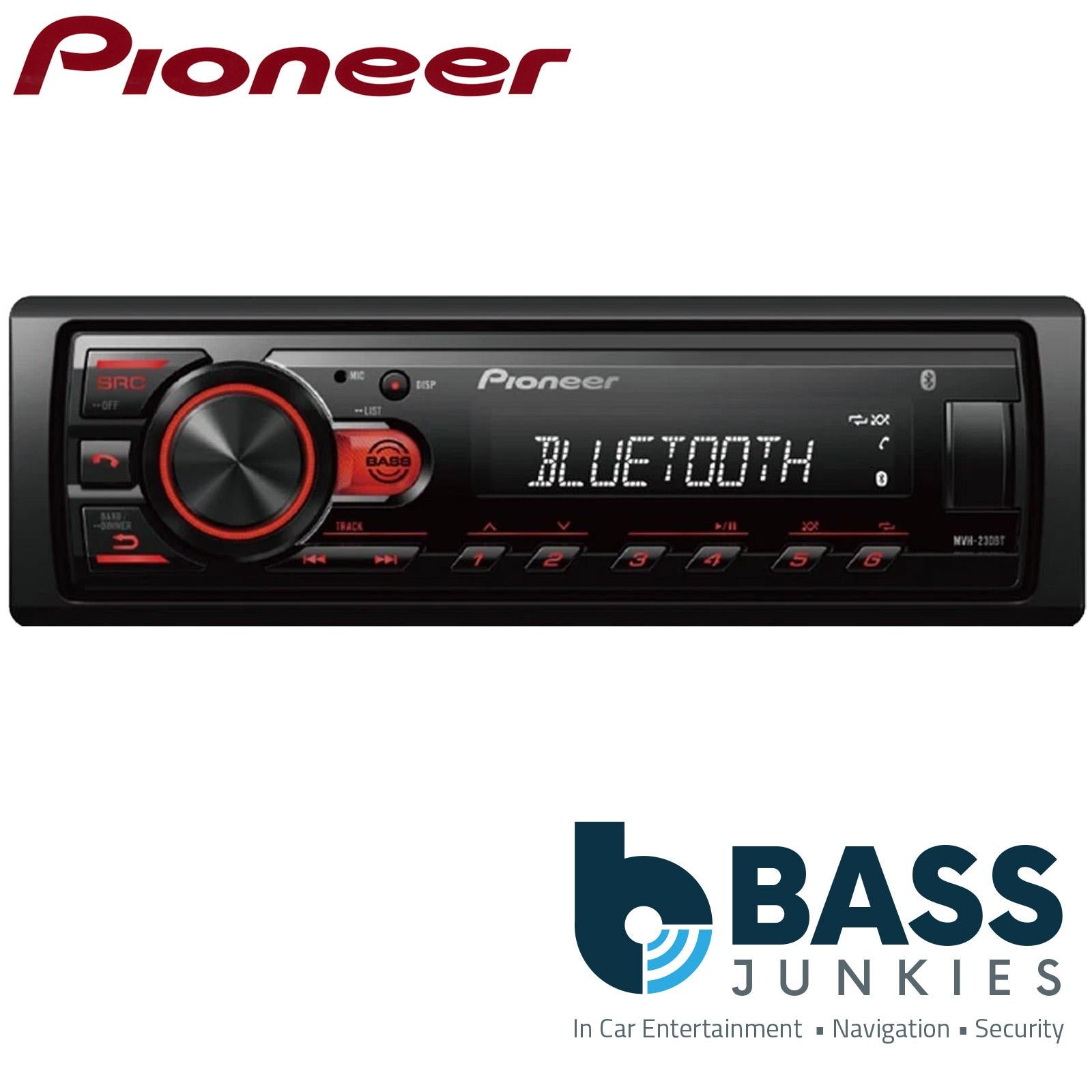 Pioneer MVH-230BT - Mechless Single Din Bluetooth USB FM/AM RDS USB Car Stereo