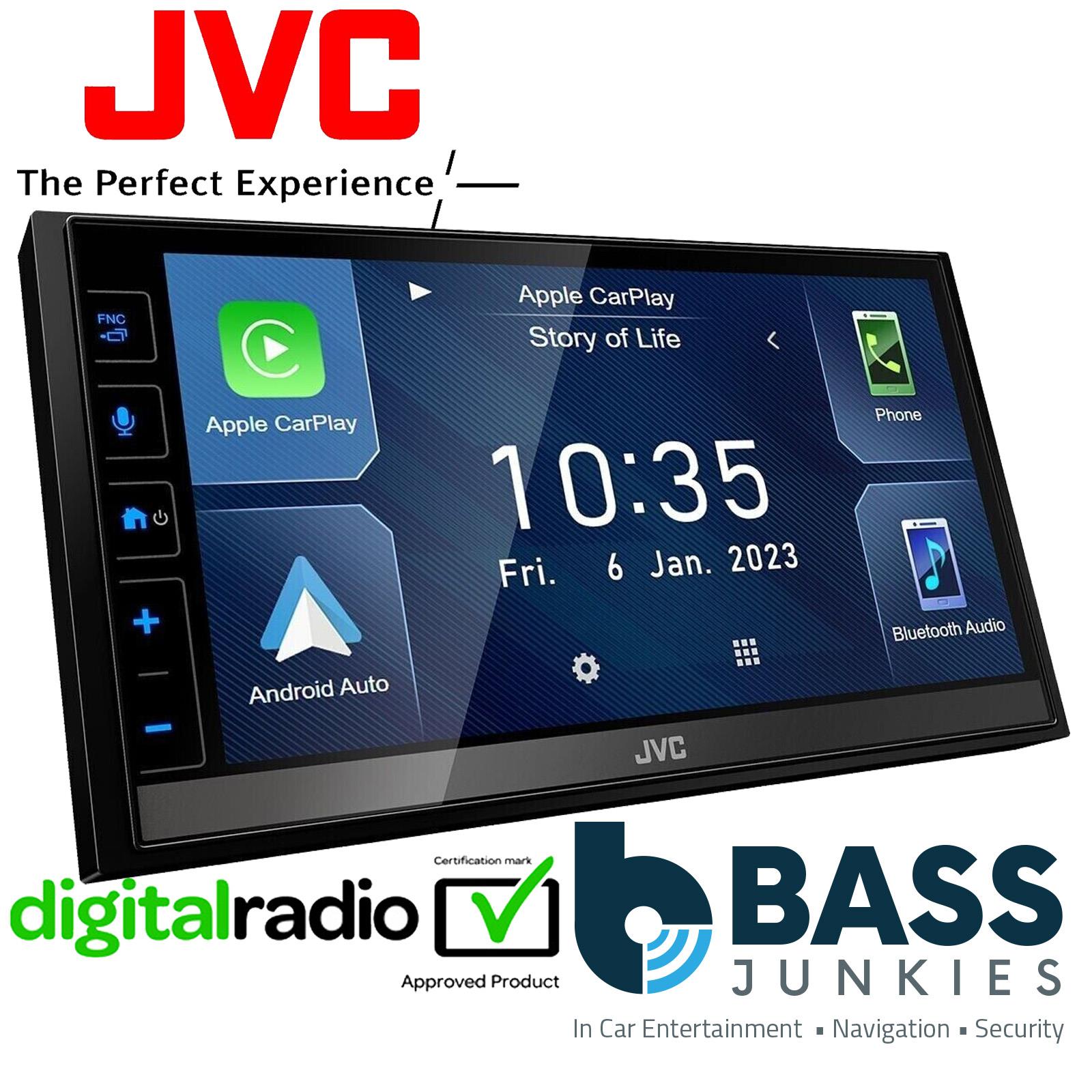 JVC KW-M785DBW 6.8" DAB+ Radio USB Bluetooth CarPlay Android Auto + Aerial