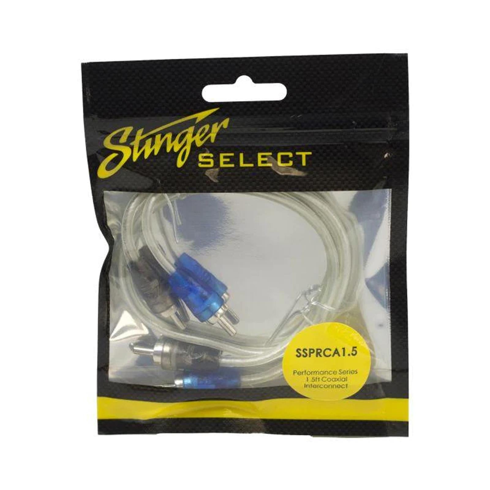 SSPRCA1.5 1.5ft RCA Cable Paired Male to Male – Chrome Plated Coaxial Lead