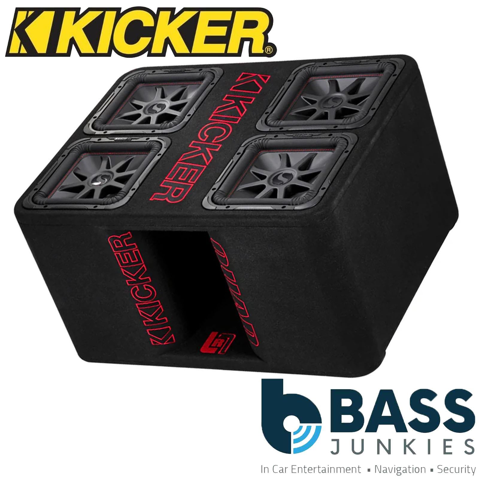 Kicker 47QL7R12 - 4800W Quad 12" L7R Loaded Car Subwoofer Enclosure Dual 2 Ohm