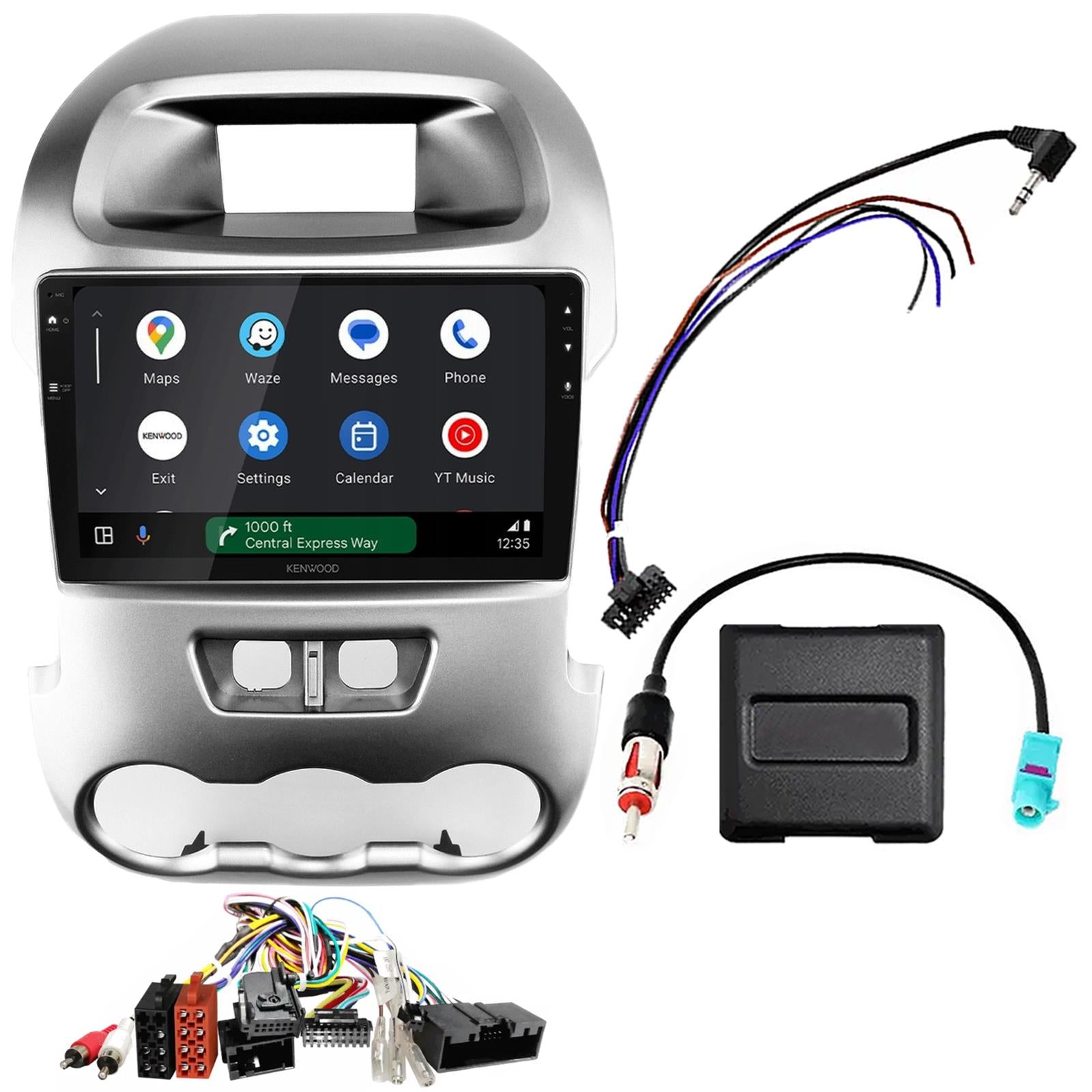 Kenwood 9" CarPlay Android Car Stereo Kit For Ford Ranger 2012 Onwards Silver