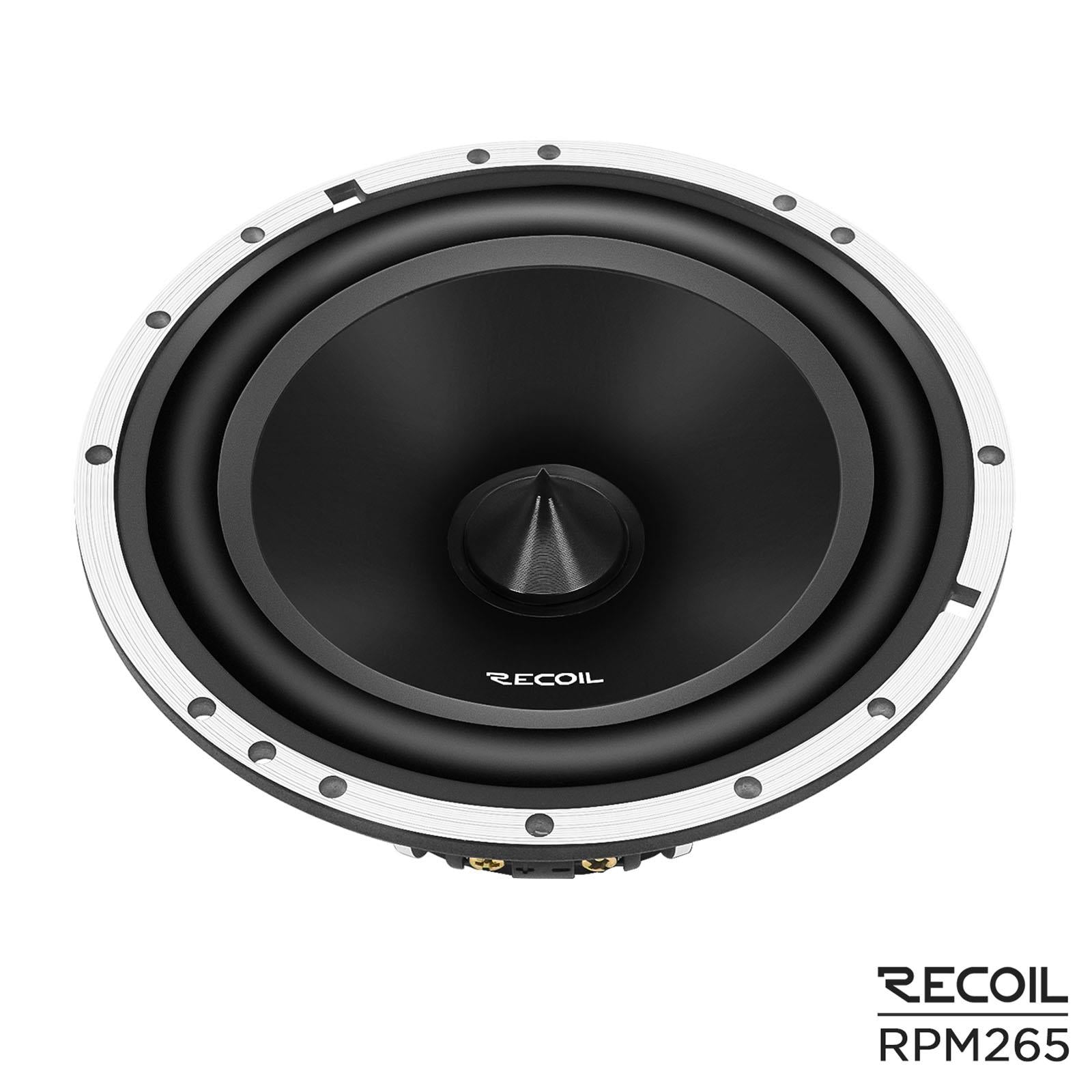 Recoil RPM265 - 6.5" 2 Way 240 Watts Component Car Door Speakers & Tweeters