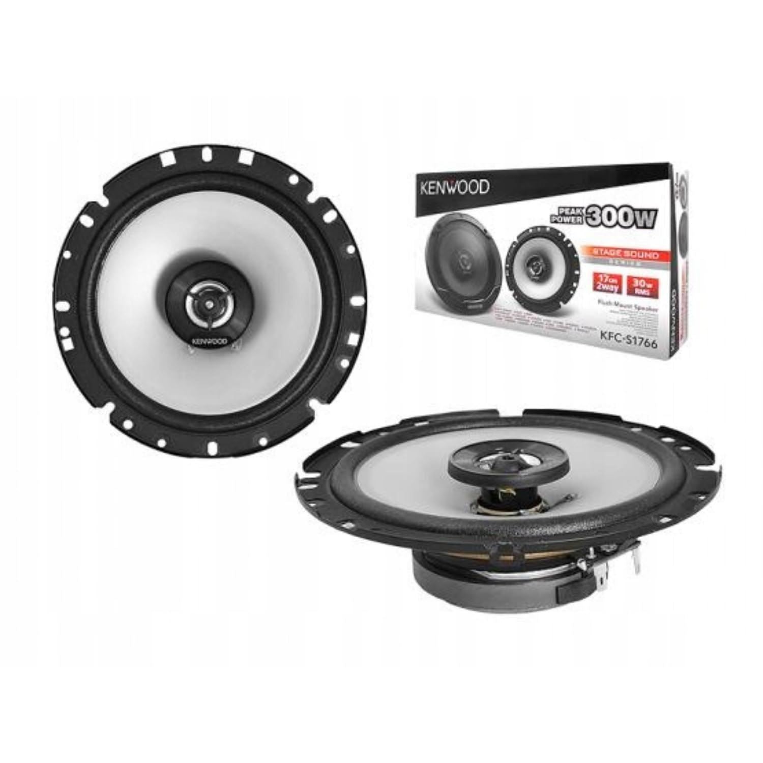 Kenwood KFC-S1766 6.5" 17cm 600 Watts 2 Way Coaxial Car Van Shelf Door Speakers