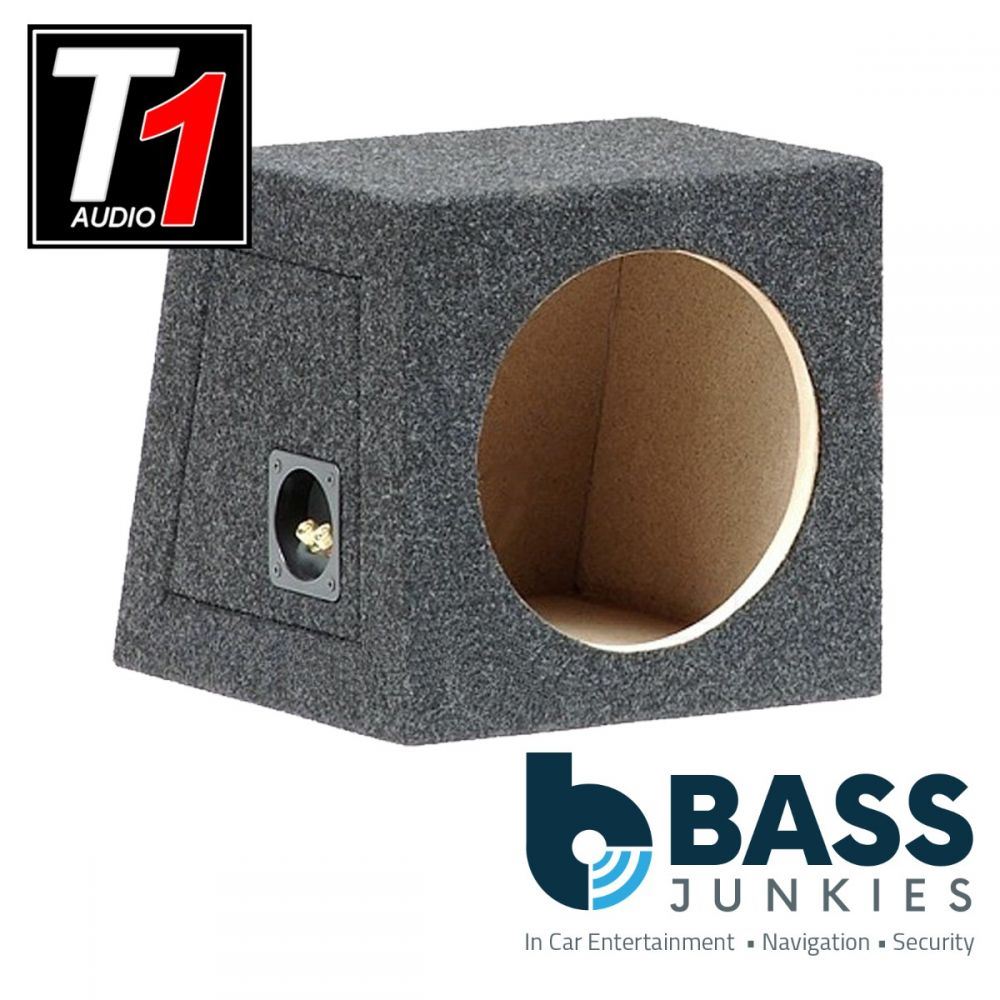 T1 Audio - 10" Fully Carpeted Grey MDF 20L Car Sub Subwoofer Bass Box Enclosure
