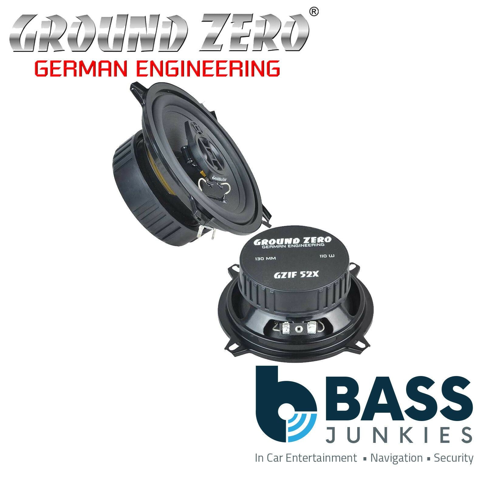 Ground Zero GZIF 52X - 5.25" Inch 13cm 2-Way 110 Watts 4 Ohm Coaxial Car Speakers