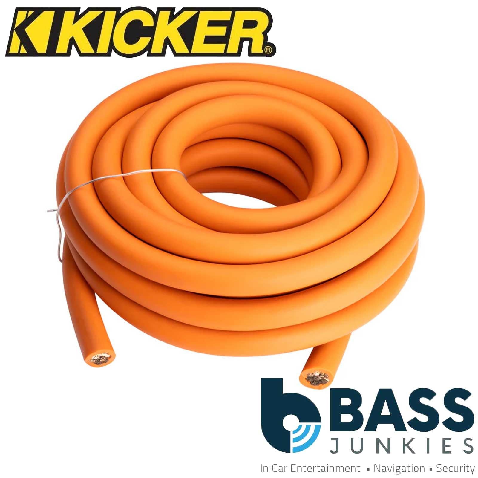 Kicker 50PWOR020 - 1/0 AWG OFC Power Wire Orange 20ft Car Audio Cable