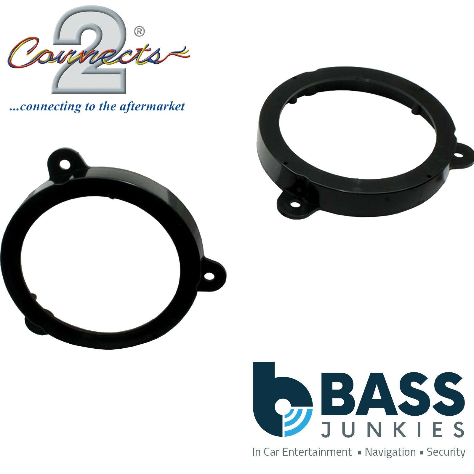 Connects2 CT25KI07 - Kia Rio 2015 Onwards 130mm 5.25" Front Door Car Speaker Adaptor Brackets