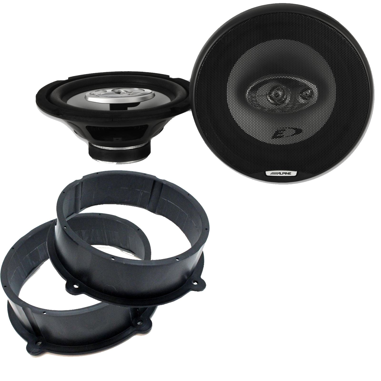 Alpine 8" 560 Watts 3 Way Front Door Car Speaker Kit For Audi Q7 (SL) 2005-2015