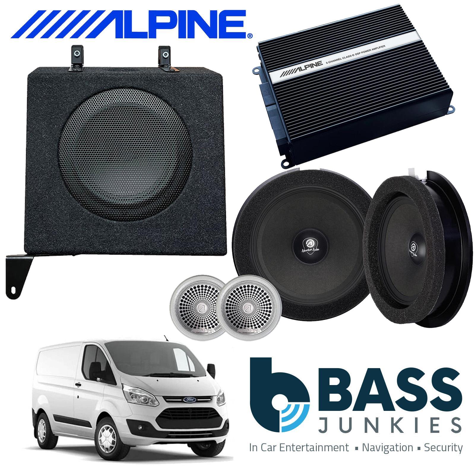 Alpine SPC-W84AT6-2 - 6-Channel DSP Amplifier & Subwoofer & Speakers for Ford Transit 7, Custom & Tourneo 2014 On Models