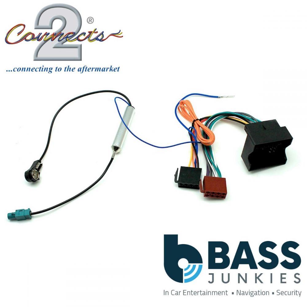 Connects2 CT20PE04 - Peugeot 807 407 207 With Single FAKRA Antenna Connector Car Stereo ISO Harness Adapter Lead