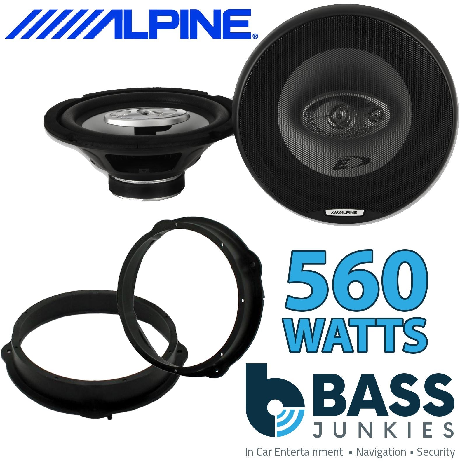 Alpine SXE-2035S 8" 8inch Speakers 560w 200mm/20cm Fits Seat Leon 2013-19