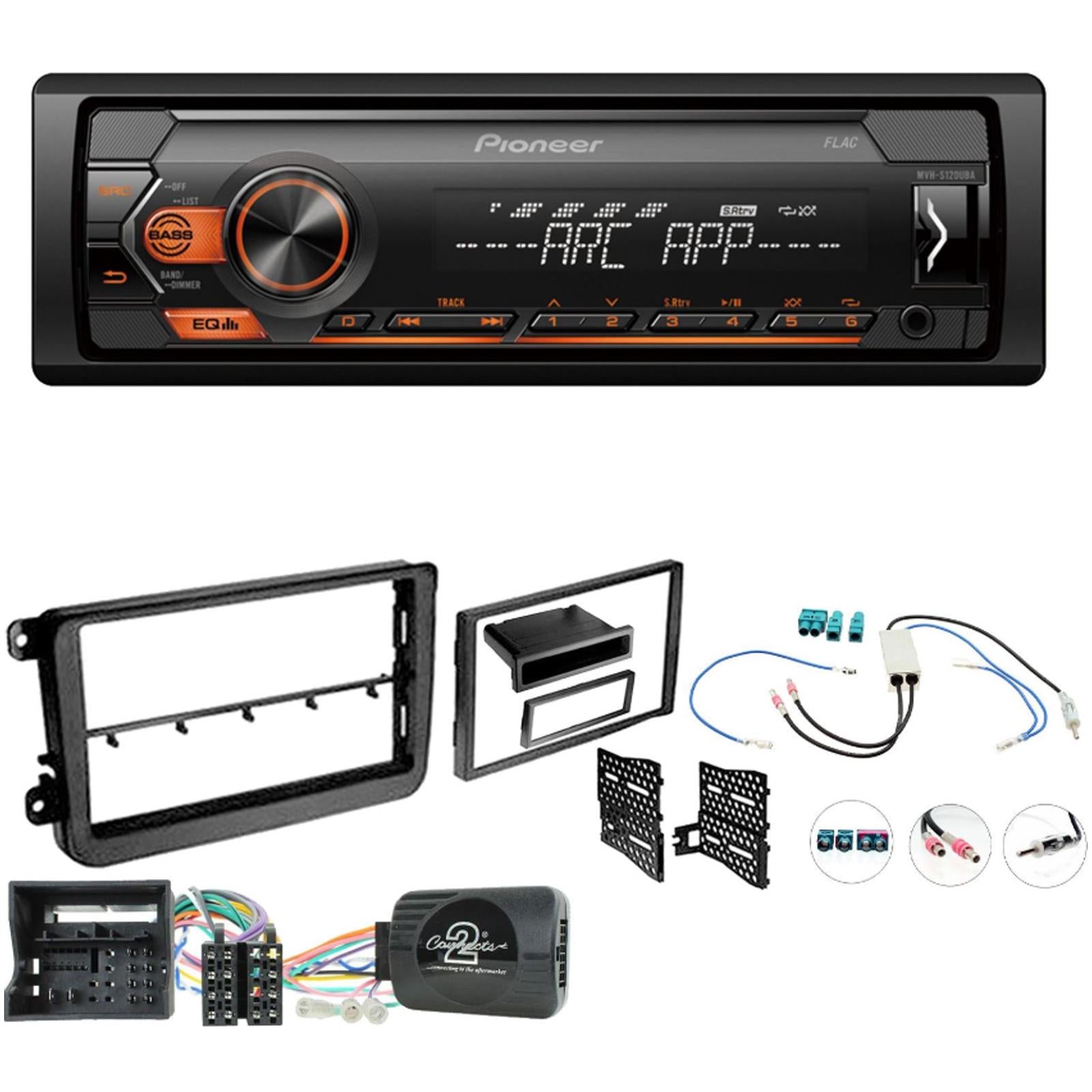 Pioneer MVH-S120UBA + Fitting Kit for VW Sharan 2015-21