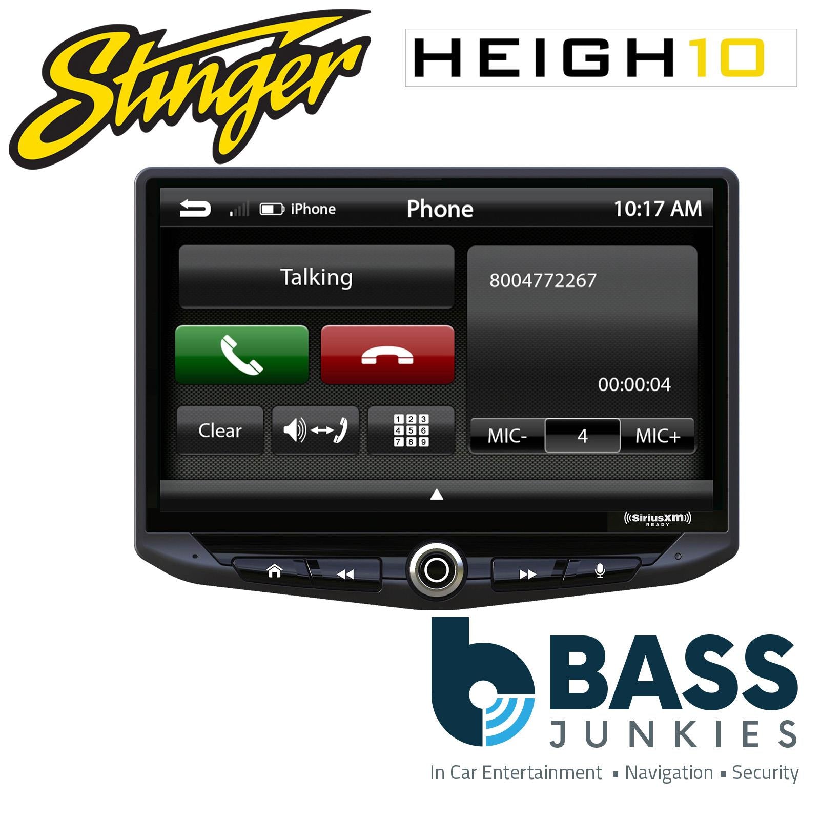 Stinger HEIGH10 10" Floating Touchscreen Bluetooth DAB CarPlay Android Car Stereo