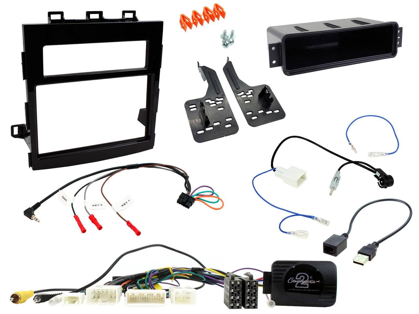 Grundig 6.8" Apple Android Double Din Stereo Fitting Kit + Steering Wheel Stalk Controls to fit Subaru Impreza 2016-21