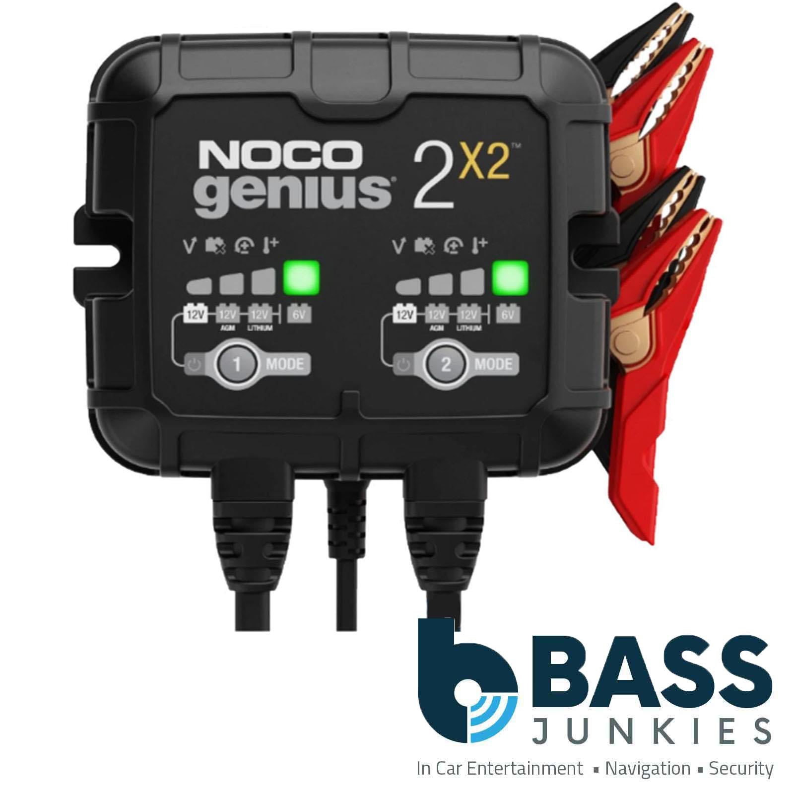 NOCO GENIUS2X2 - 4A 2 Bank Smart Battery Charger 6V 12V Lithium AGM Gel