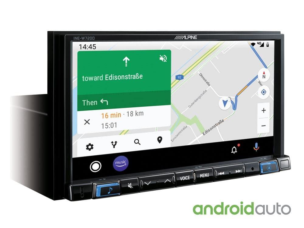 Alpine INE-W720D 7" Touch Screen Mechless Media Stereo with DAB+|USB|iGo Primo Navigation|Bluetooth|USB|HDMI|iPhone Apple CarPlay|Android Auto|GPS|Voice Control|Data-Bus Connectivity|1 Din Chassis