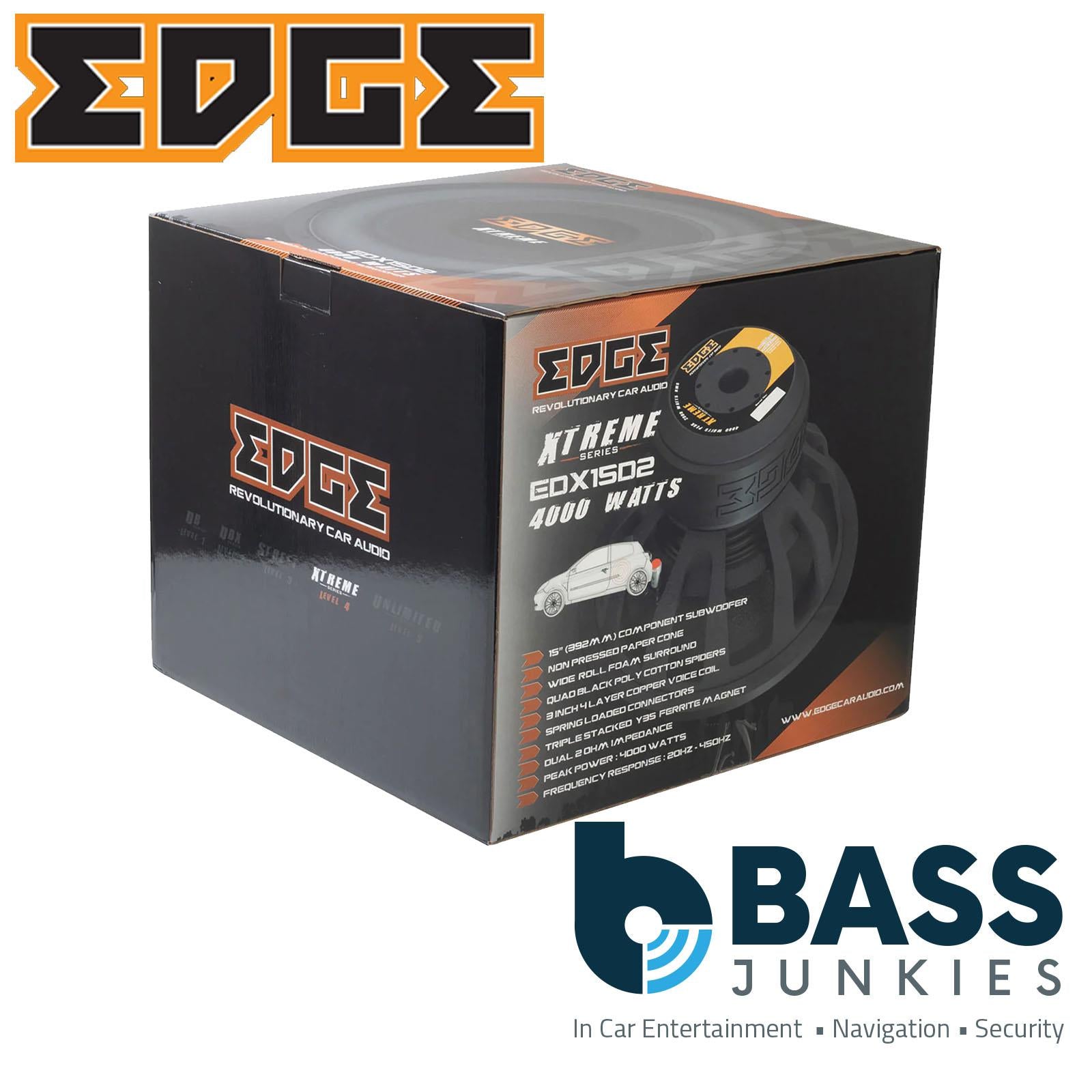 EDGE EDX15D2-E0 XTREME SERIES 15” 2250 WATTS RMS DUAL 2OHM Car SUBWOOFER