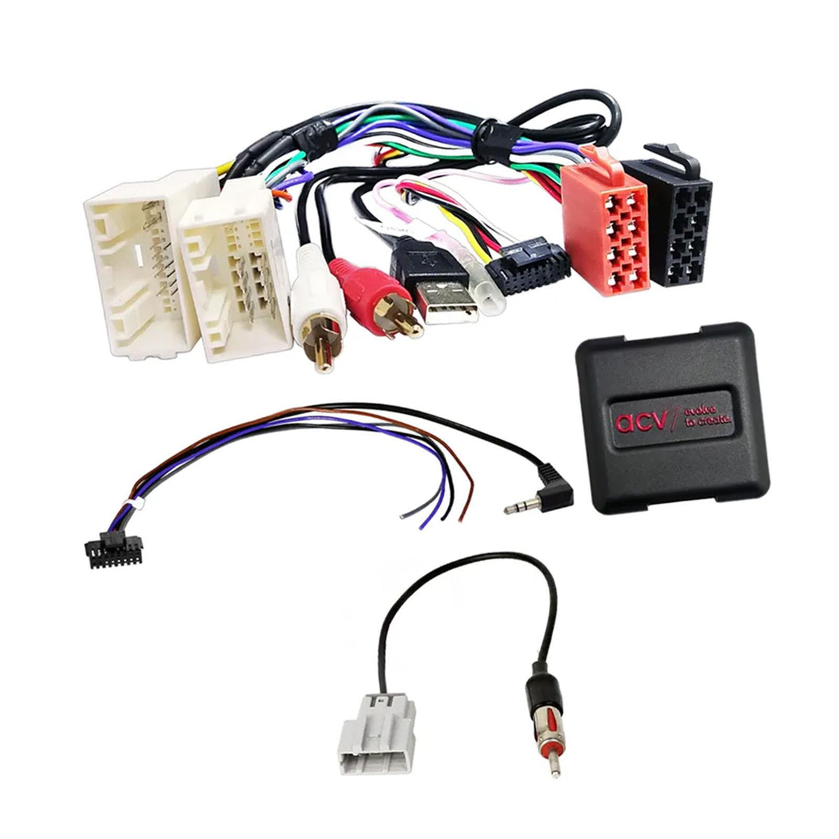 For Hyundai Santa Fe / ix45 2012 On Fascia Panel & Steering Control Interface For 9" Android Car Stereo