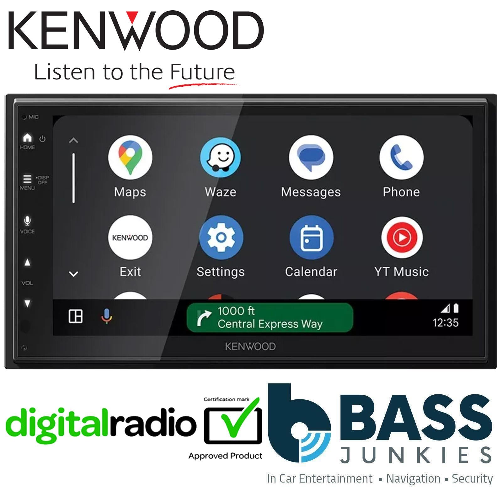 Kenwood DMX6523DABS 6.8" DAB+ Bluetooth Wireless CarPlay & Android Car Stereo